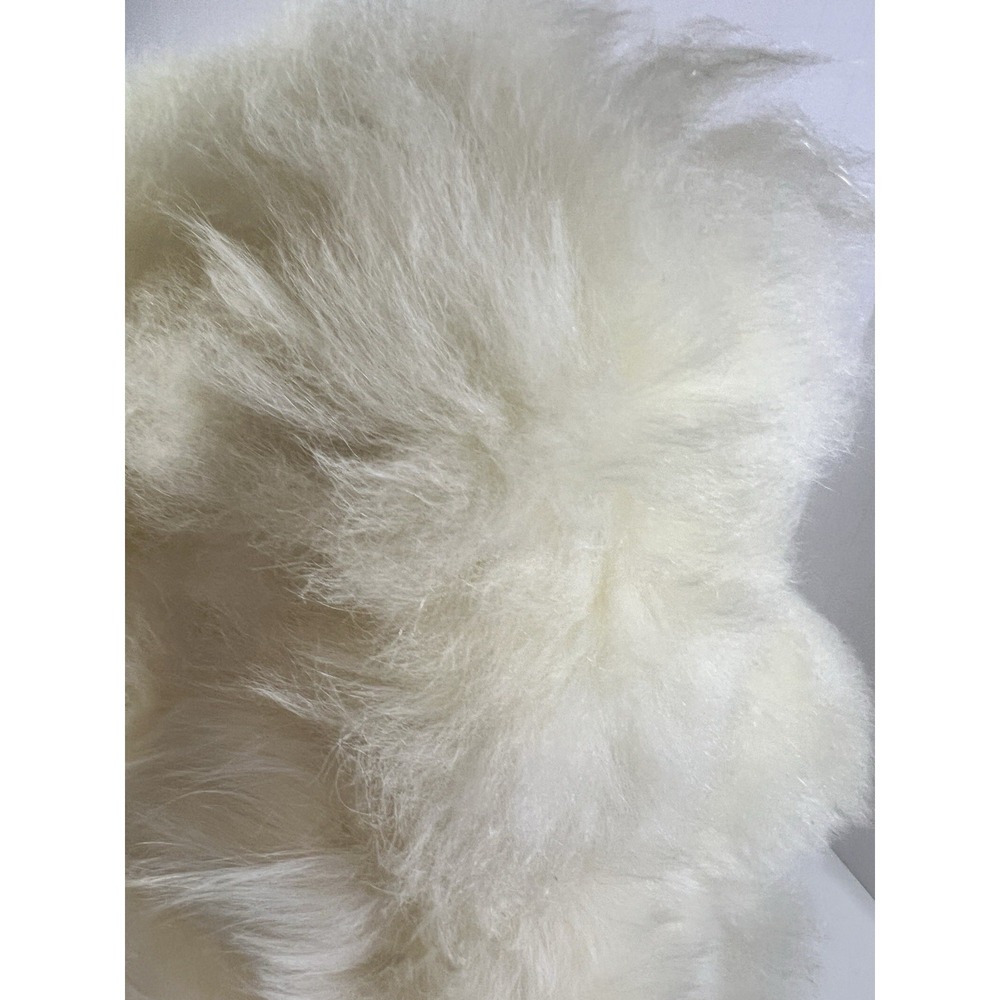 Alpaca Fur Teddy Bear Stuffed Animal 12" Soft Natural Plush White/ivory - Picture 10 of 11